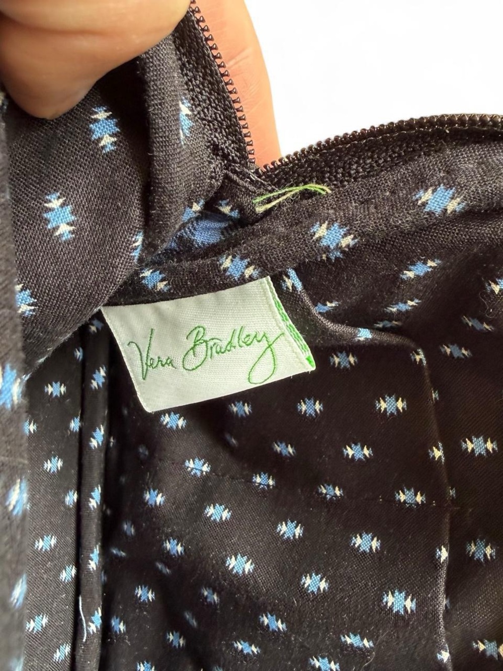 Vera Bradley Quilted Black Patterned Top-Handle Women's Bag - Picture 5 of 5